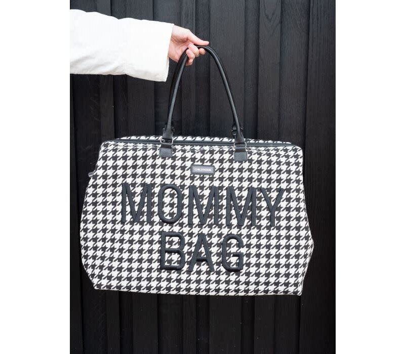 Childhome Mommy Bag Pied De Poule - Zwart