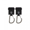 Lassig Lassig - CAS Stroller Hooks With Carabiner 2 pack - Black