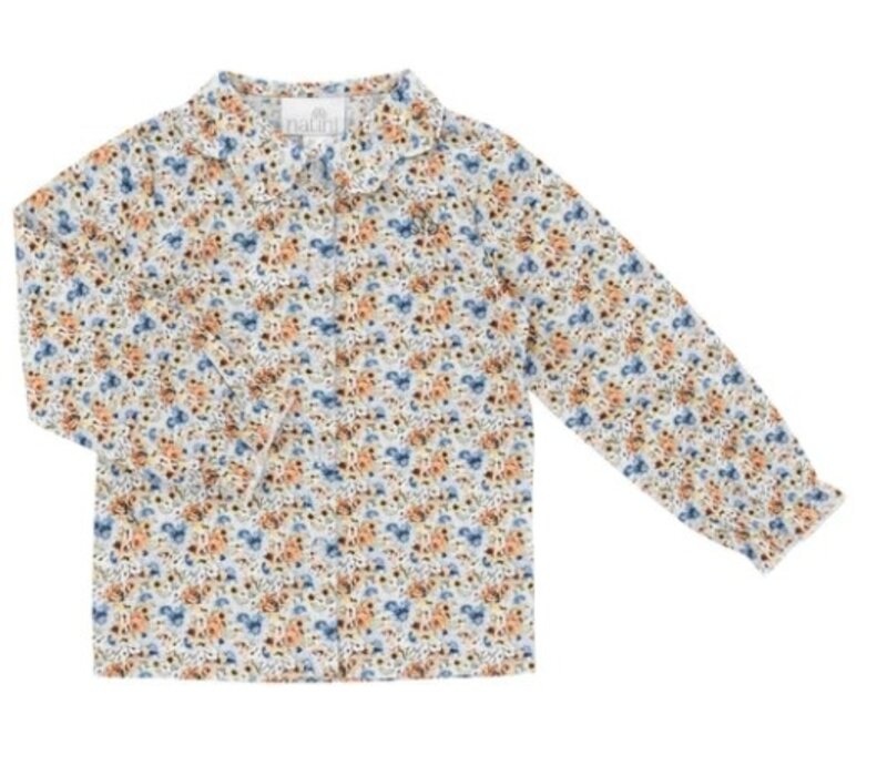 Natini Blouse Cynthia Flowers Beige-Blue