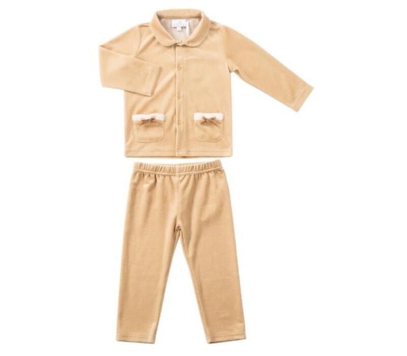 Natini Pyjama 2Pc Bow Fur Beige