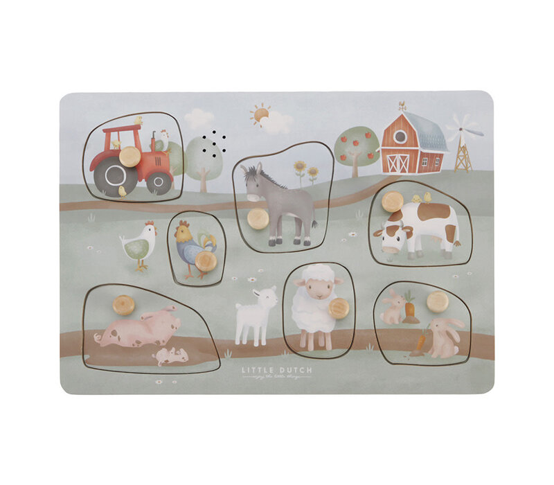 Little Dutch Geluiden Puzzle Little Farm FSC