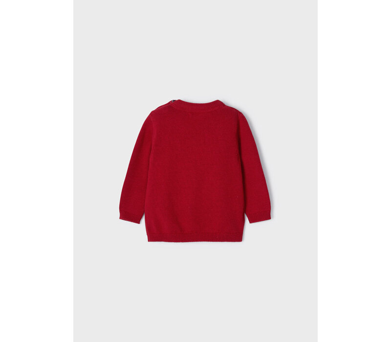 Mayoral Basic Crew Neck Jumper Red