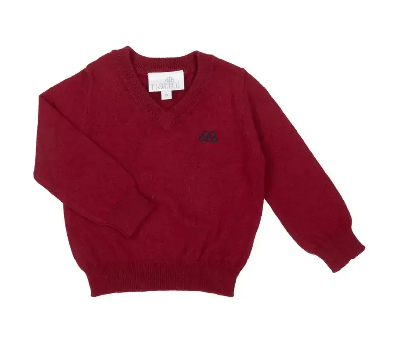 Natini V-Pull Bordeaux