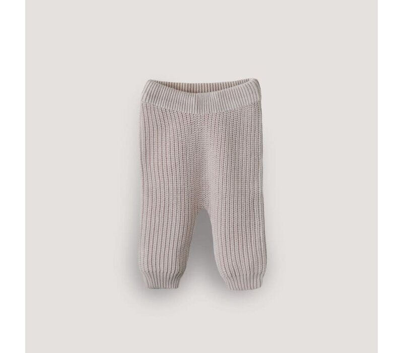 Mushie Chunky Knit Pants - Beige