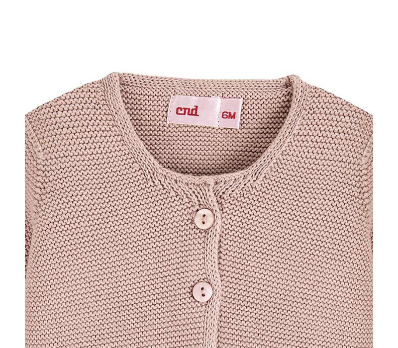 Condor Garter Stitch Cardigan Old Rose