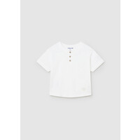 Mayoral S/S Combined Linen Shirt  White