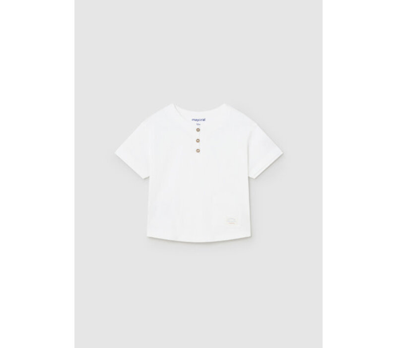 Mayoral S/S Combined Linen Shirt  White