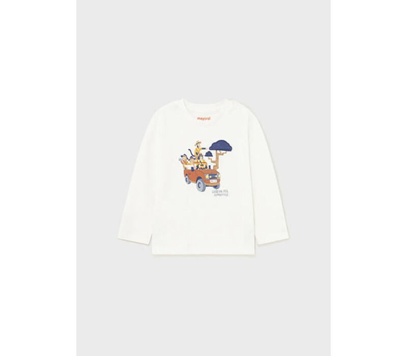 Mayoral L/S T-Shirt  Cream     1033-66