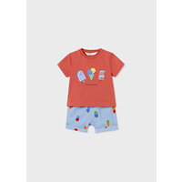 Mayoral Shorts Set Papaya