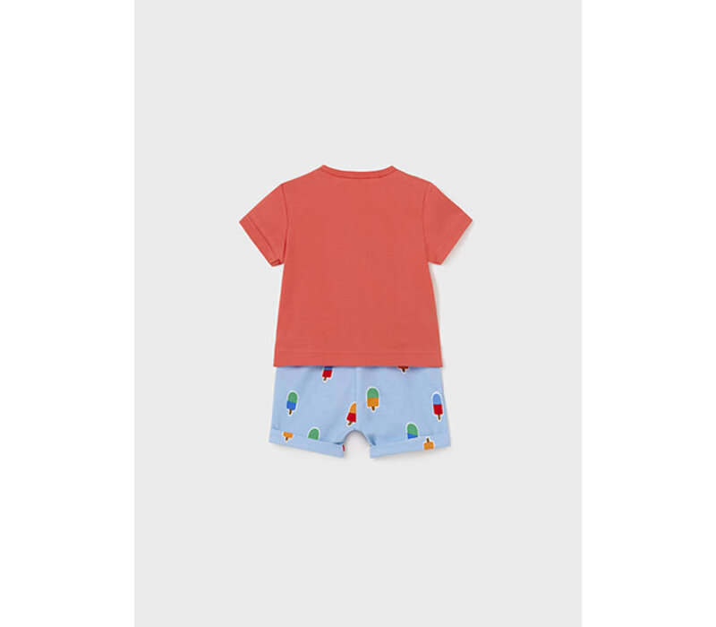 Mayoral Shorts Set Papaya