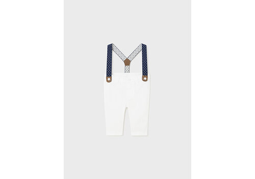 Mayoral Mayoral Long Trousers With Suspenders White