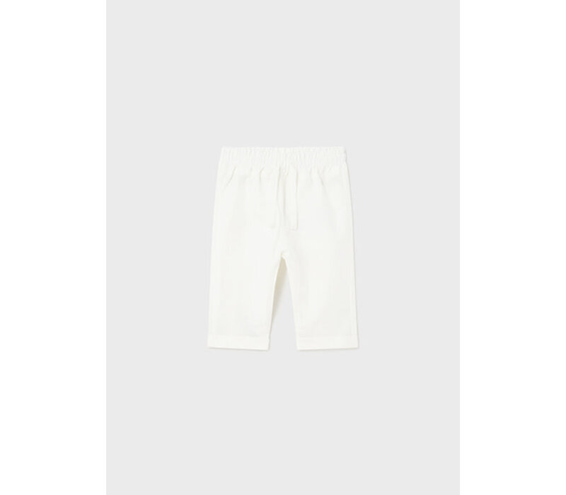 Mayoral Linen Long Trousers White