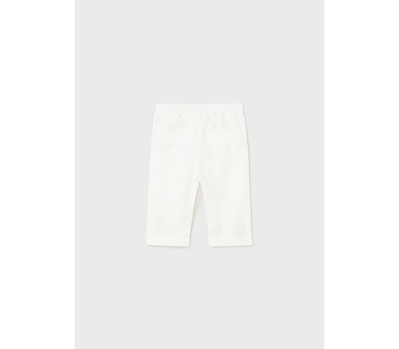 Mayoral Linen Long Trousers White