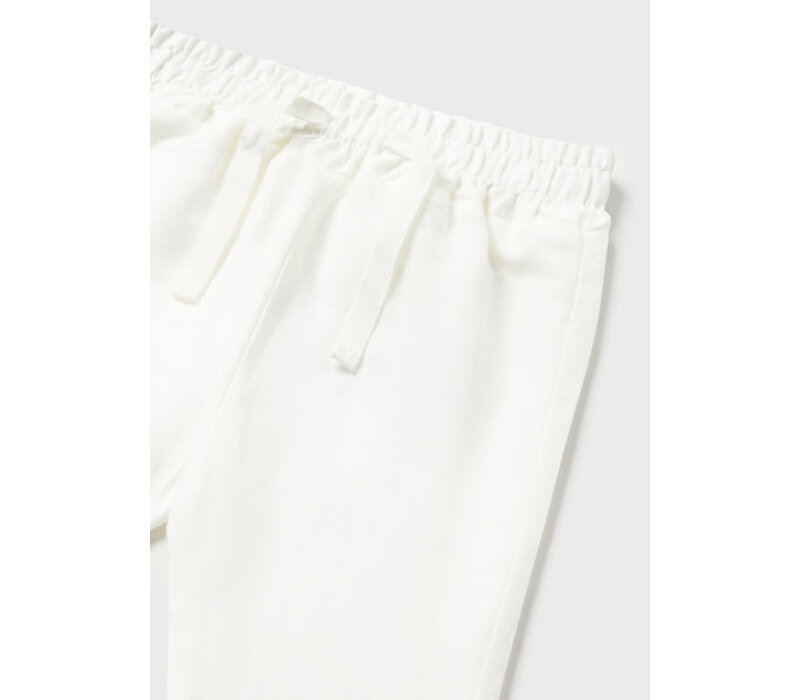 Mayoral Linen Long Trousers White