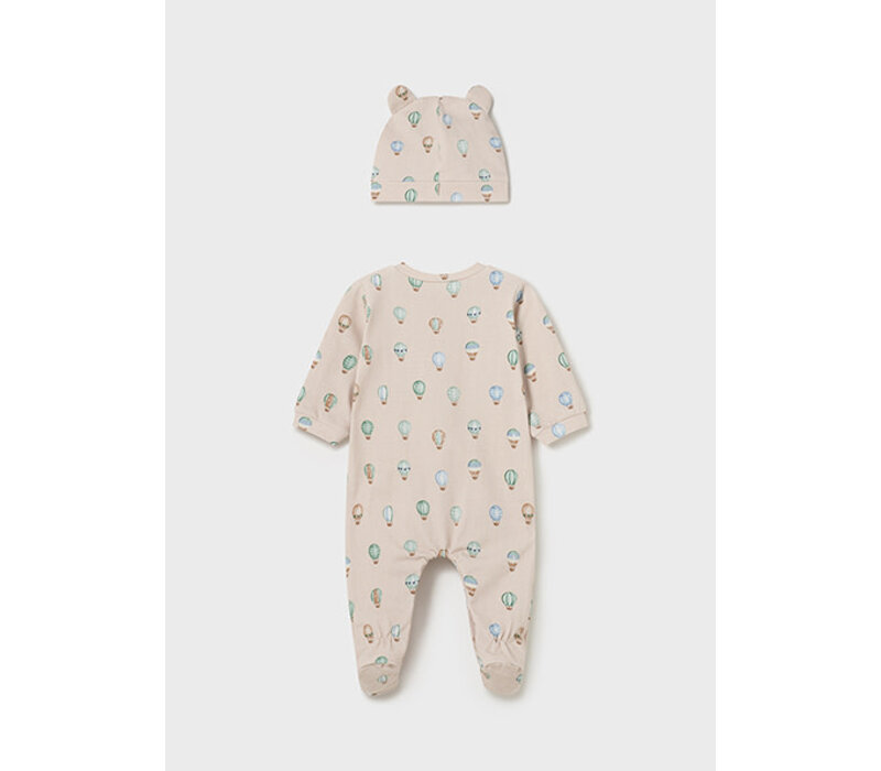 Mayoral Long Onesie W/ Hat  Lagoon