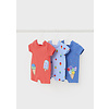 Mayoral Mayoral Short Onesie Set Of Three Papaya