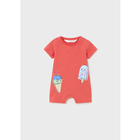 Mayoral Short Onesie Set Of Three Papaya