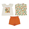 Mayoral Mayoral Shorts W/ 2 Shirt Set Tangerine