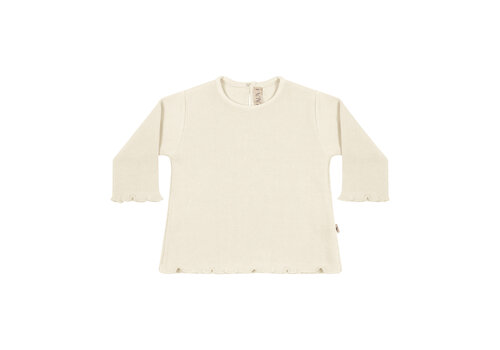 UAUA UAUA - Ruffled T-Shirt Long Sleeves - Perla