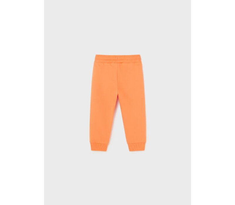 Mayoral Basic Cuffed Fleece Trousers  Tangerine