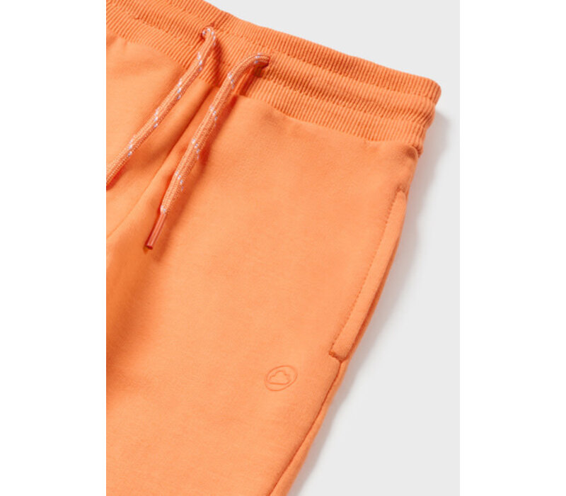 Mayoral Basic Cuffed Fleece Trousers  Tangerine