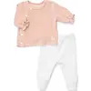 Poetree Kids Poetree Kids Comfy Velours Baby Set Blush Pink