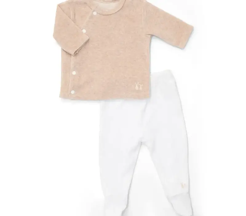 Poetree Kids Comfy Velours Baby Set Camel