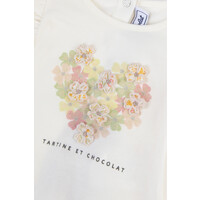 Tartine & Chocolat Baby Promenade Romantique Teeshirt Nacre