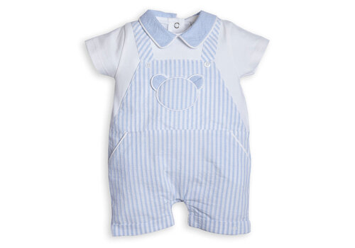 My First Collection My First Collection BO B Short Striped Combi With Teddy White-Azzuro