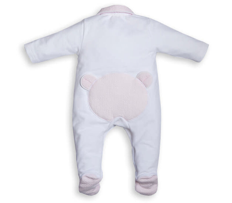 My First Collection FO G Rompersuit Teddy Backside White-Pink