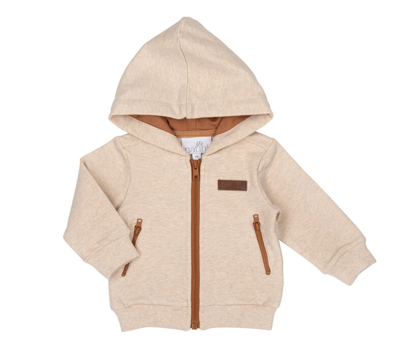 Natini Hoodie Zipper Light Beige