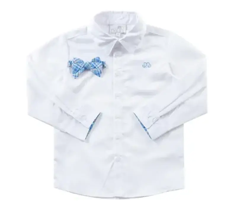 Natini Shirt Pierrot Bow Square White