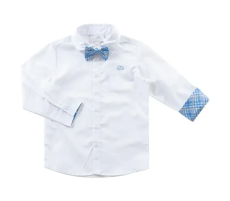 Natini Shirt Pierrot Bow Square White