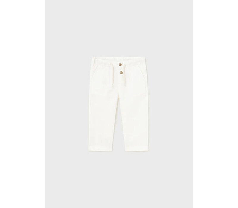 Mayoral Linen Relax Pant  White