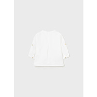 Mayoral L/S Mao Collar Shirt  White