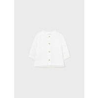 Mayoral L/S Mao Collar Shirt  White