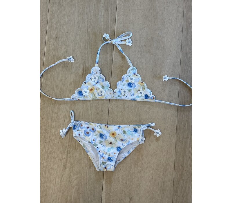 Natini Bikini Flower Yellow-Light Blue