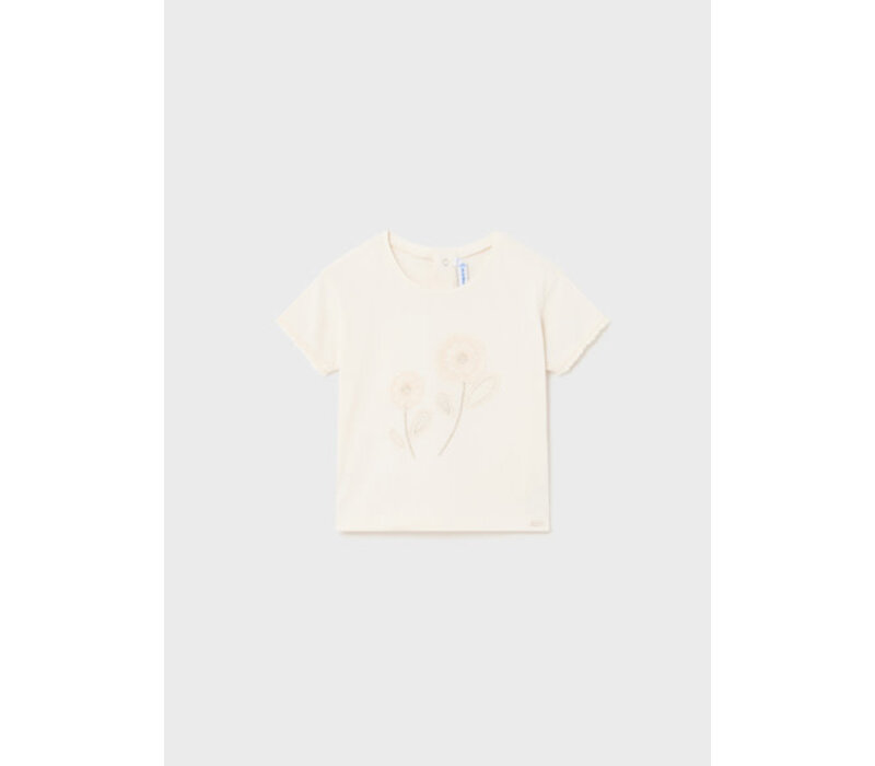 Mayoral S/S Embroidered Shirt Chickpea