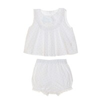 Patachou Nb Witte Set (Blouse+Shorts) Beige Dots