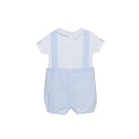 Patachou Newborn Blauwe Jumpsuit Blue Check