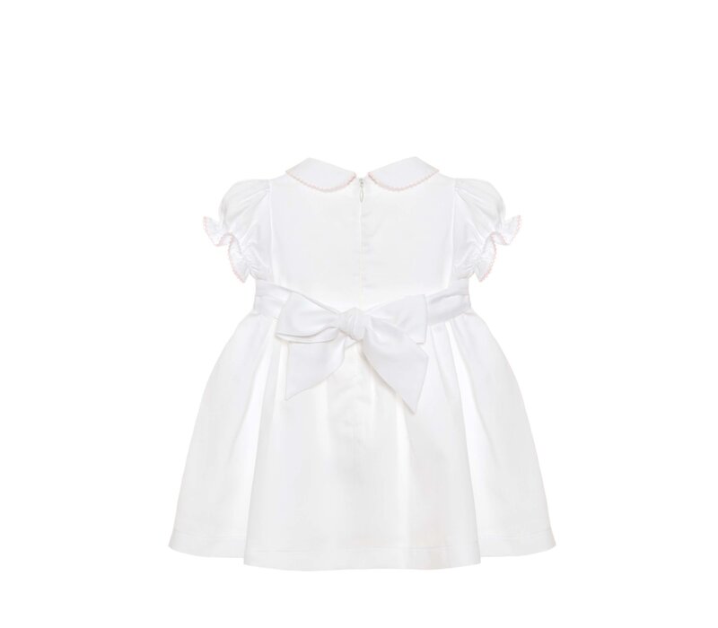 Patachou Lichtroze Mini Meisjesjurk White