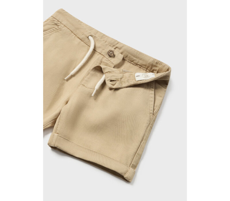 Mayoral Linen Relax Shorts  Cookie