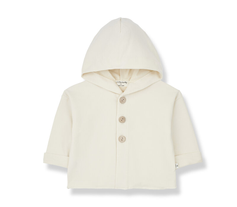 1+ In The Family Paolo Hood Jacket Ivory 24s-062