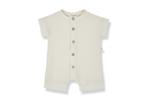 1+ In The Family 1+ In The Family Federico Romper Ivory 24s-066