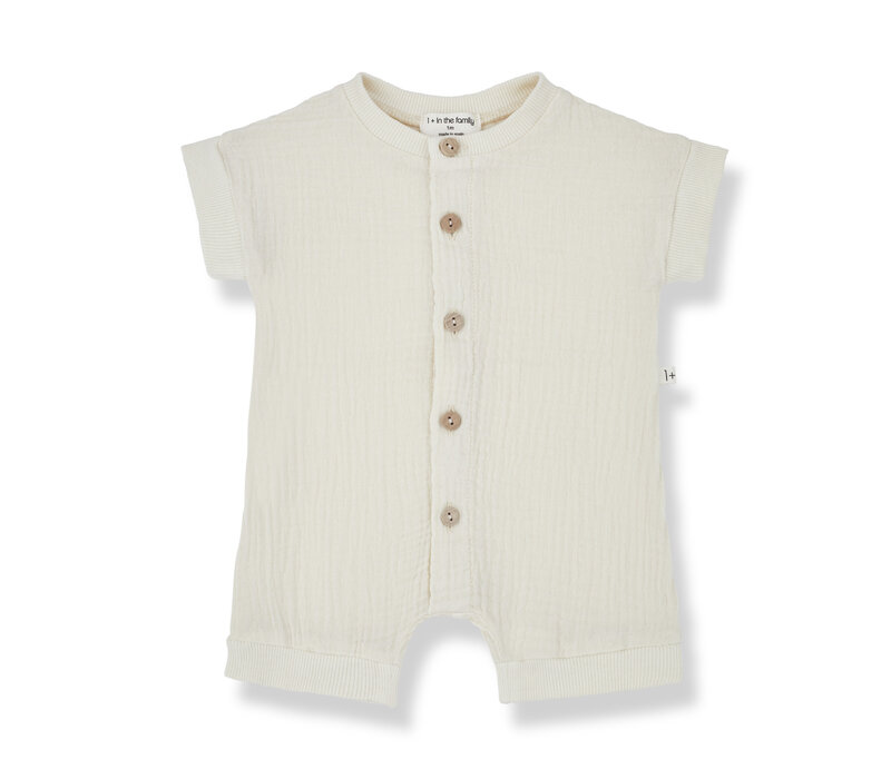 1+ In The Family Federico Romper Ivory 24s-066