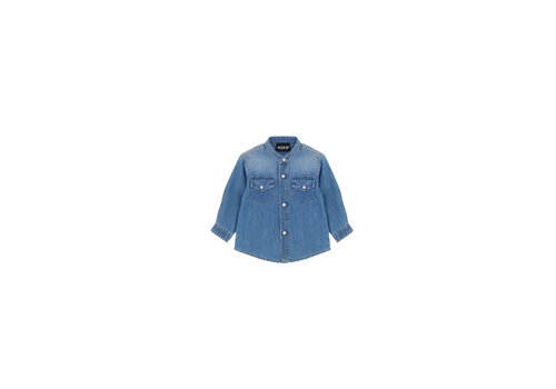 Please Please Camicia Coreana M/L Denim Tsk Denim Blu