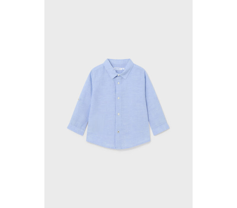 Mayoral Basic Linen L/S Shirt Lightblue