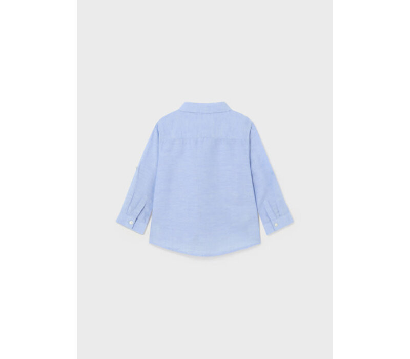 Mayoral Basic Linen L/S Shirt Lightblue