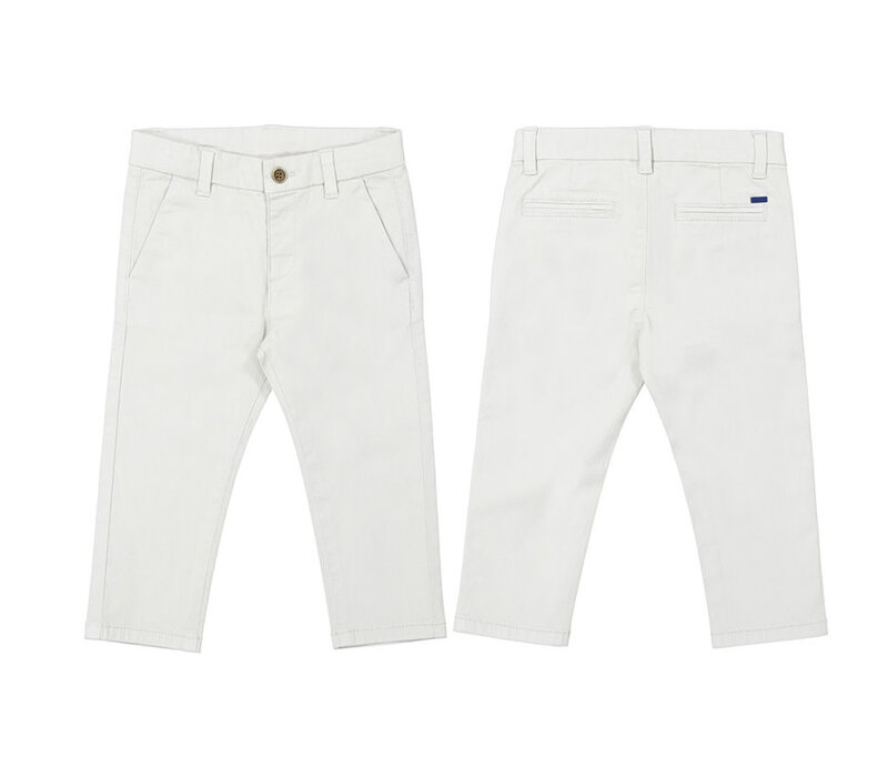 Mayoral Twill Basic Trousers  White