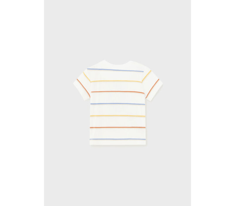 Mayoral Stripes S/S T-Shirt Clay